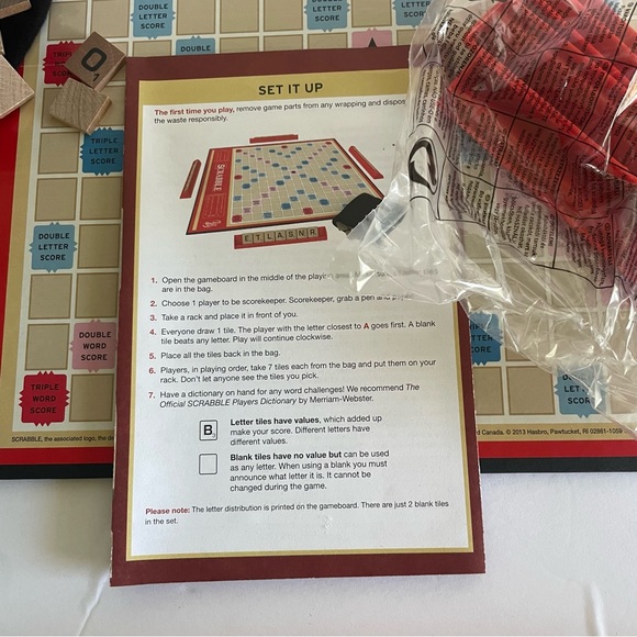 Hasbro Scrabble Crossword Board Game OPEN BOX - Picture 8 of 9